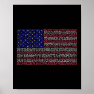 Poster Pi Day Usa Flag Math 3.14 March 14