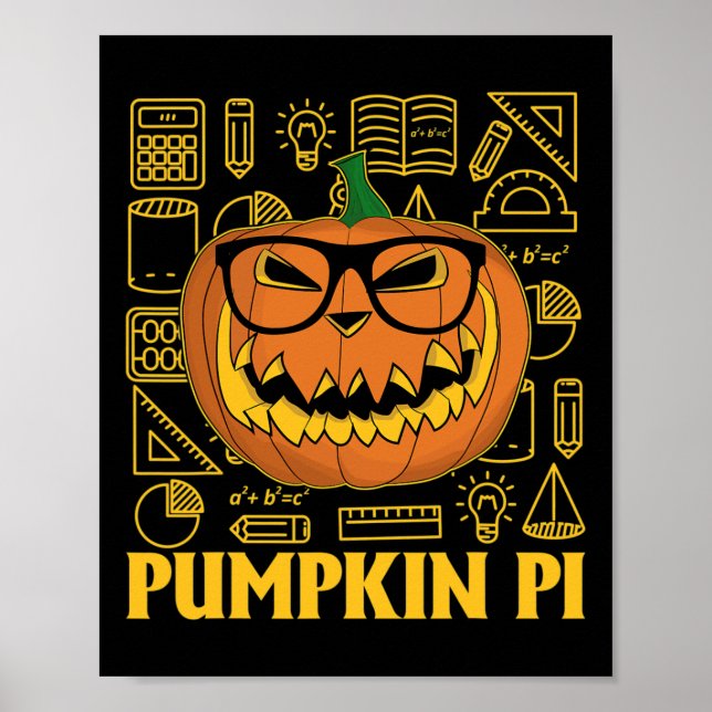 Poster Pi Dia Tee Pumpkin Pi Tee Pi Math Tee Pumpkin Pi (Frente)