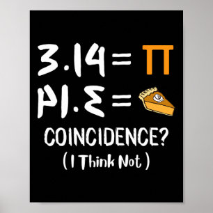 Poster Pi Equals Pie Funny Math Pun Pi Day Gift