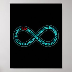 Poster Pi Infinity Pi Day Pover Professor de Matemática