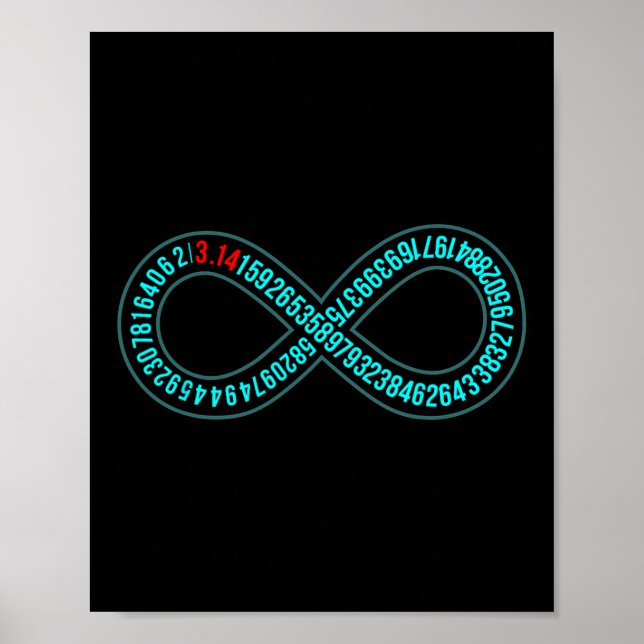 Poster Pi Infinity Pi Day Pover Professor de Matemática (Frente)