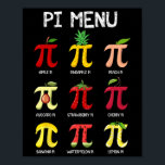 Poster Pi Menu Pie Math Day Mathematic Professor Pi S<br><div class="desc">Pi Menu Pie Math Day Mathematics Math Teacher Pi - Símbolo Pi</div>