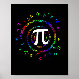 Poster Pi Spiral Novelty para Pi Day