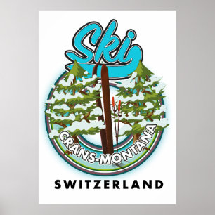 Poster Pia de Suiça de Crans-Montana