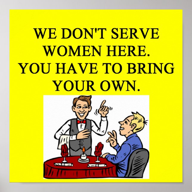 Pôster piada de bar de porco machista (Frente)