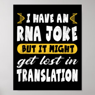 Poster Piada de Biologia rna Divertida Perdida na Traduçã
