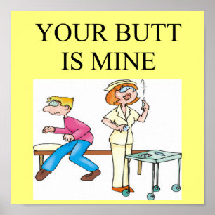 Poster piada de enfermeira engraçada