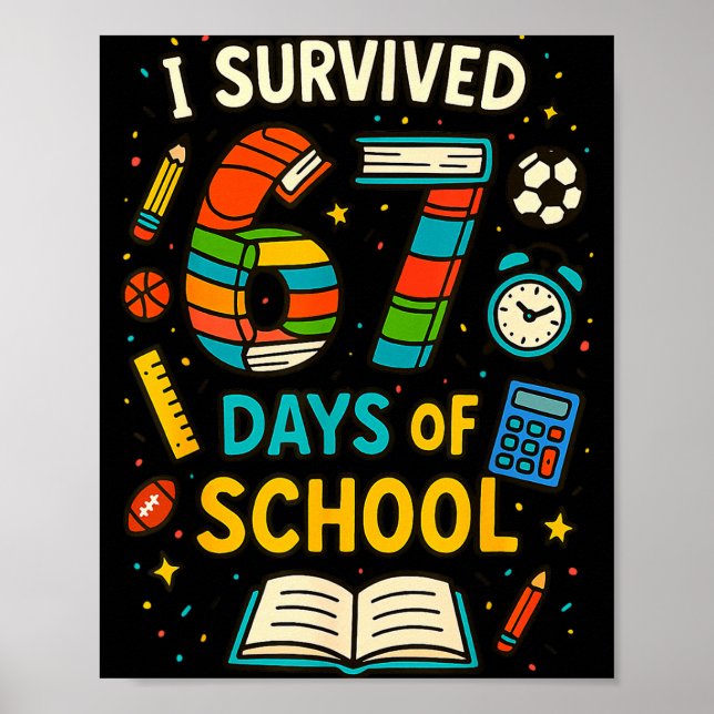 Poster Piada de Escola Engraçada Seis Sete Meme Aluno Pro (Frente)