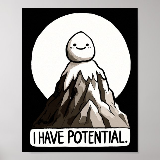 Poster Piada De Física - Tenho Potencial Stic Rock Mounta (Frente)