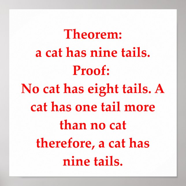 Poster piada de matemática engraçada (Frente)