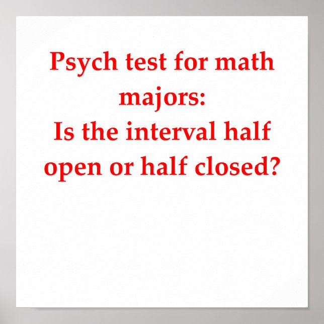 Pôster piada de matemática engraçada (Frente)