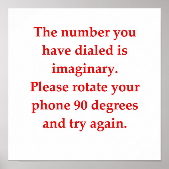 Pôster piada de matemática engraçada (Frente)