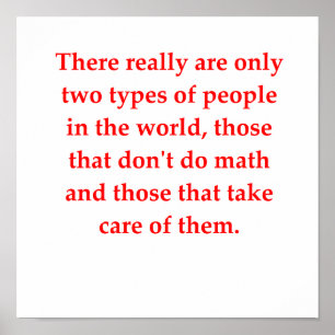 Poster piada de matemática engraçada