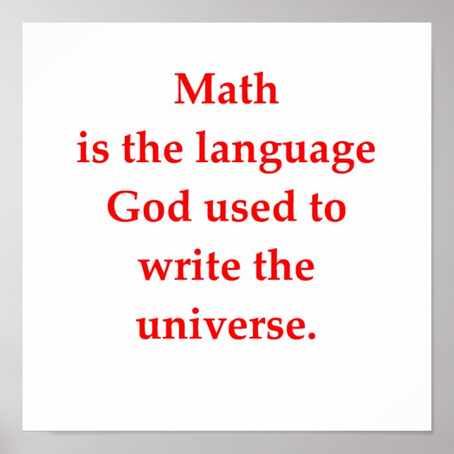 Poster piada de matemática engraçada (Frente)