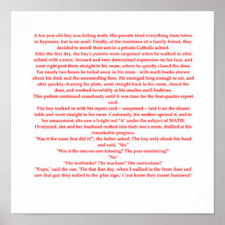 Pôster piada de matemática engraçada