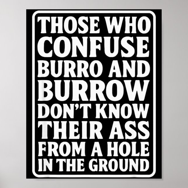 Poster Piada de Pai Engraçada Burro Toco Troca de Buraco  (Frente)