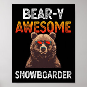 Poster Piada de Snowboarder Snowboard Sn espetacular