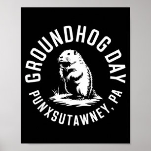 Poster Piada Dia do Groundhog Punxsutawney Sombra do Dia 