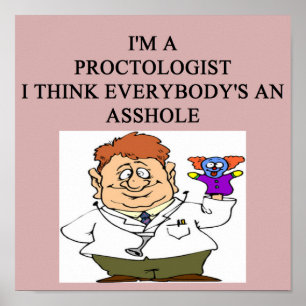 Poster piada do médico do doutor do proctologist
