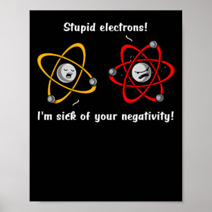Poster Piada engraçada da ciência da negatividade dos