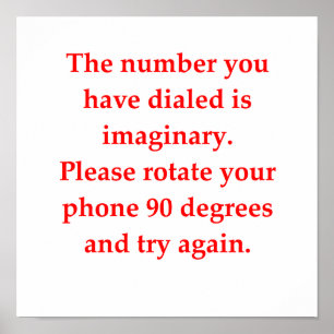 Pôster piada engraçada da matemática