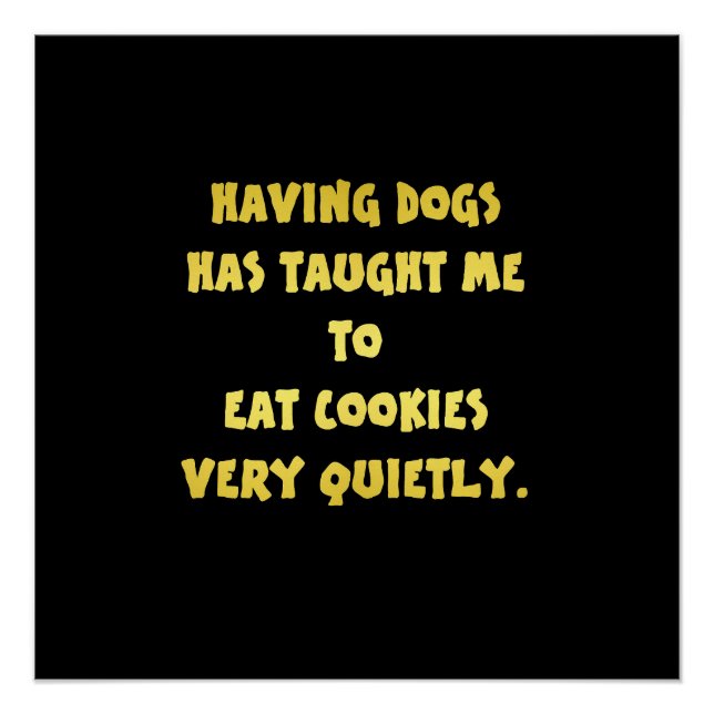 Pôster Piada Engraçada de Cães e Cookies (Frente)