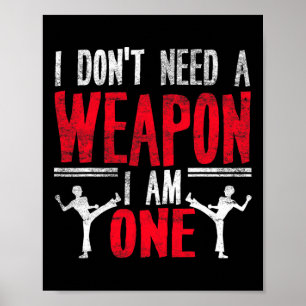 Poster Piada Engraçada de Caratê Taekwondo Humor de Artes