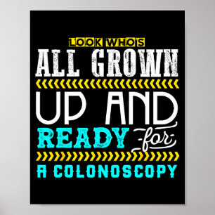Poster Piada engraçada de colonoscopia Humor médico Check