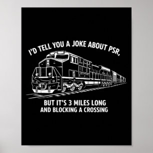 Poster Piada engraçada de ferrovia psr precisão agendada