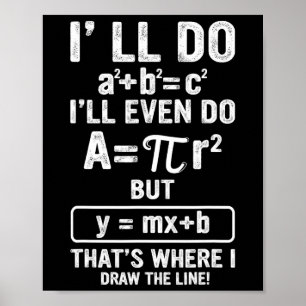 Poster Piada engraçada de professor de matemática homens