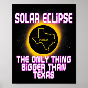 Poster Piada engraçada do eclipse solar total do Texas