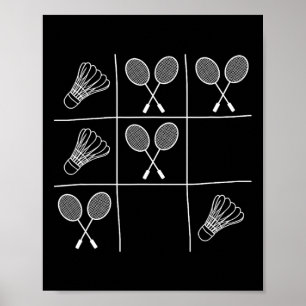 Poster Piada Engraçado Badminton - Nughts E Cruzes Tic-ta