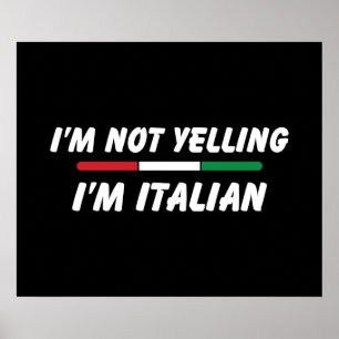 Poster Piada italiana engraçada, família italiana ameri