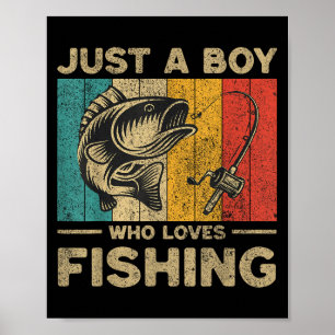 Poster Piadas de Pesca Antigas Engraçadas Rapazes Pescado