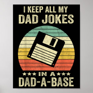 Poster Piadas engraçadas de papai em Dad-a-base vintage p