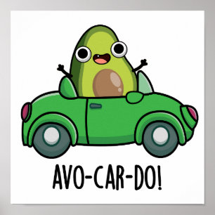 Poster Piadinhas do Avo-car-do de Abacate Divertido 