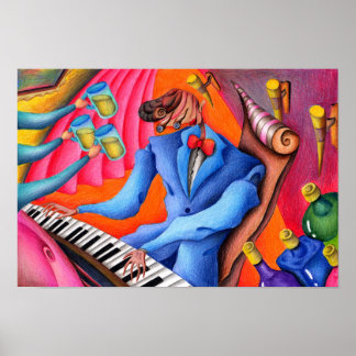 Poster Pianista de jazz.