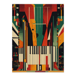 Pôster Piano Antigo Harlem Renaissance