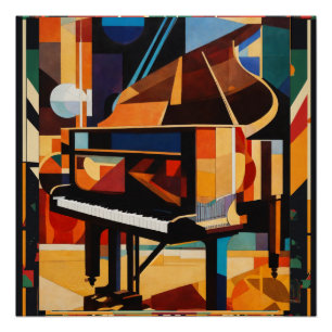 Pôster Piano Antigo Harlem Renaissance