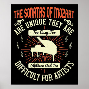 Poster Piano - As Sonatas De Mozart