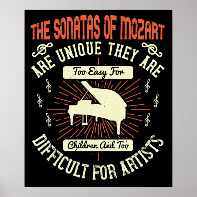 Poster Piano - As Sonatas De Mozart (Frente)