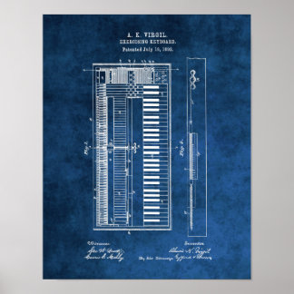 Poster Piano Blueprint nº 6 presente para estudantes de P