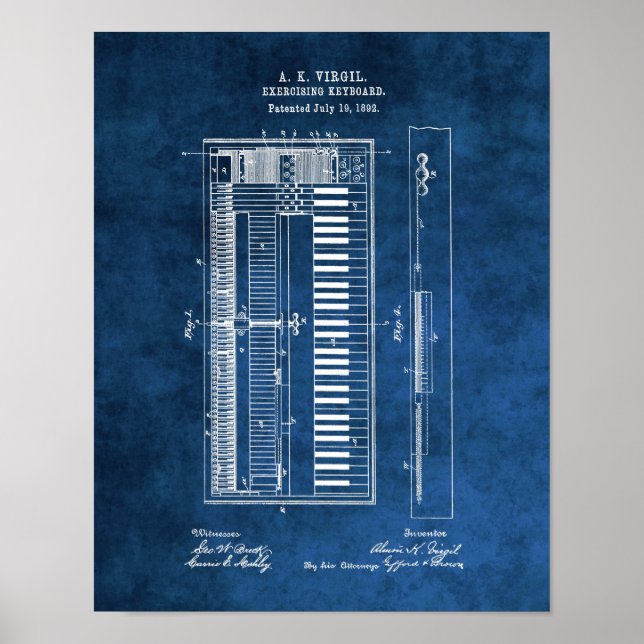 Poster Piano Blueprint nº 6 presente para estudantes de P (Frente)