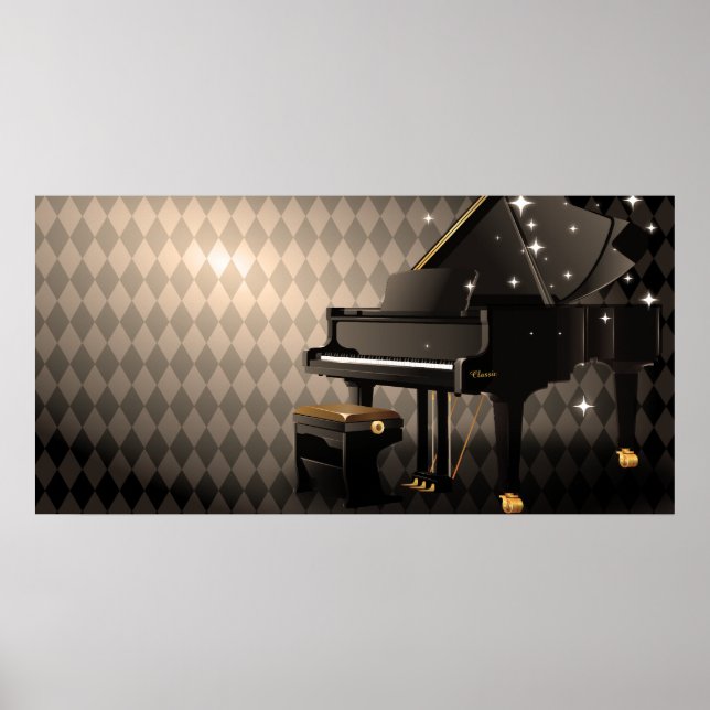 Pôster Piano de Cauda (Frente)