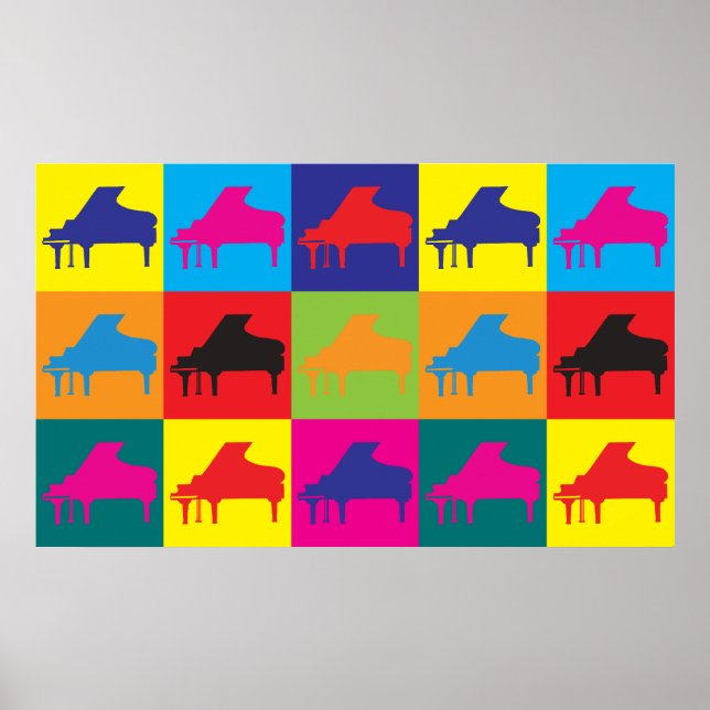 Pôster Piano Pop Art (Frente)
