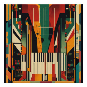 Pôster Piano Vintage Renascimento Harlem