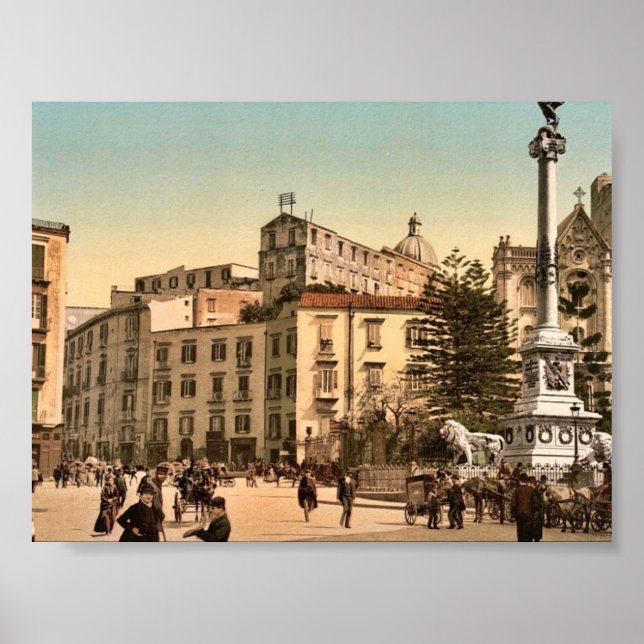 Pôster Piazza de Martiri, Nápoles, Itália Classic Photoch (Frente)