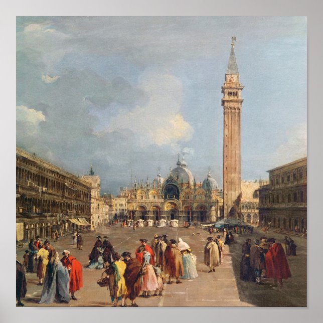 Poster Piazza San Marco, Veneza, c.1760 (Frente)