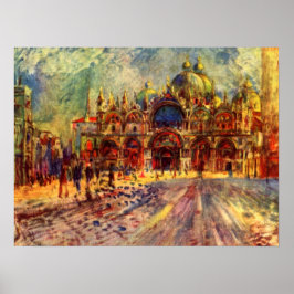 Pôster Piazza San Marco, Veneza por Pierre Renoir