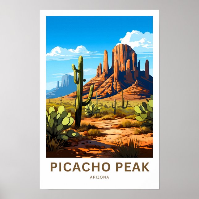 Poster Picacho Peak Arizona (Frente)